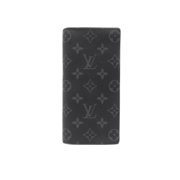 Louis Vuitton Portefeuille Eclipse Monogram Wallet Black Long Brazza - Picture 1 of 8